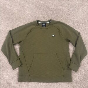 Nike Men's Olive Green Crewneck Sweater